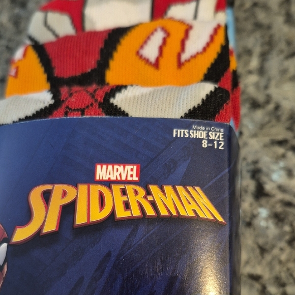 Marvel Spider-Man Themed Crew Socks Set - Picture 2 of 7